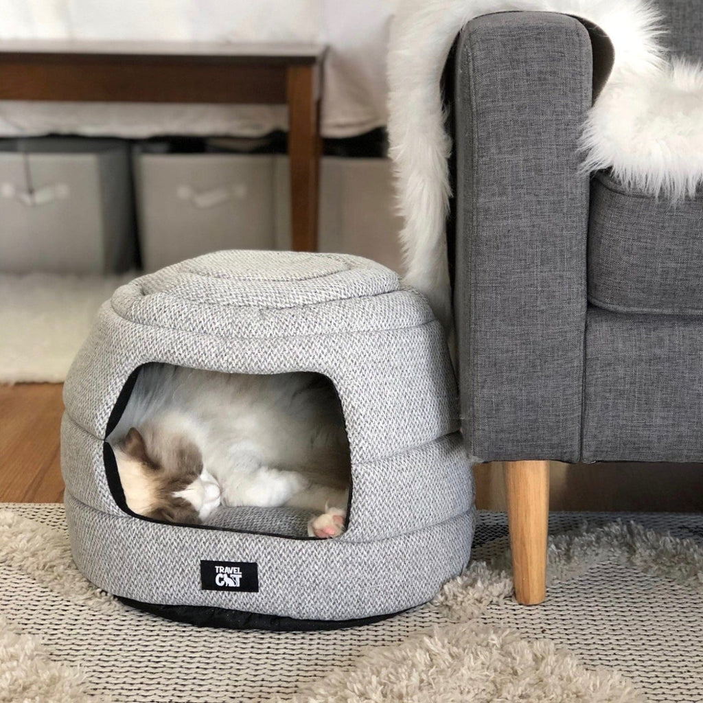 The Meowbile Home Convertible Cat Bed & Cave