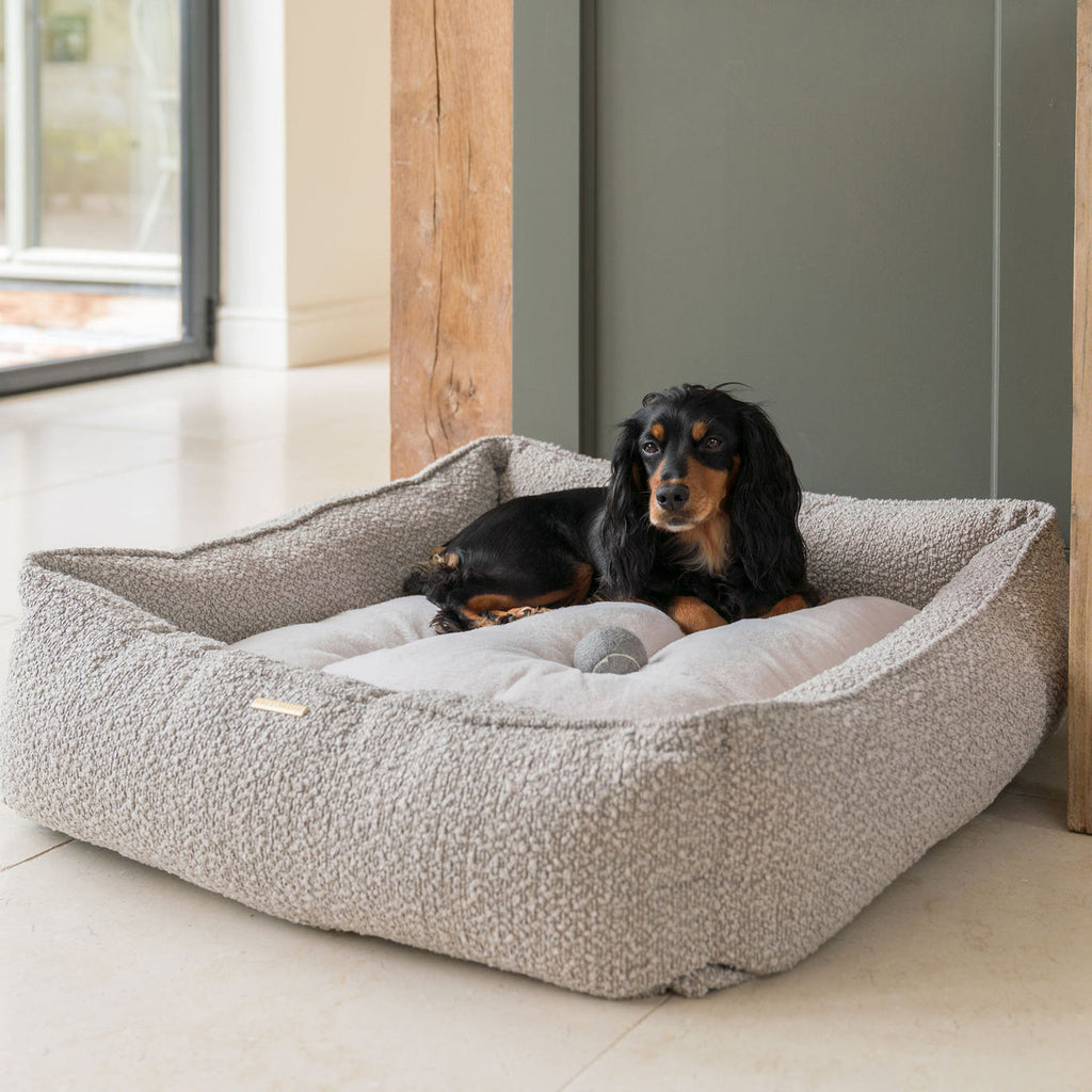 Box Bed For Dogs in Boucl¨¦ by Lords & Labradors