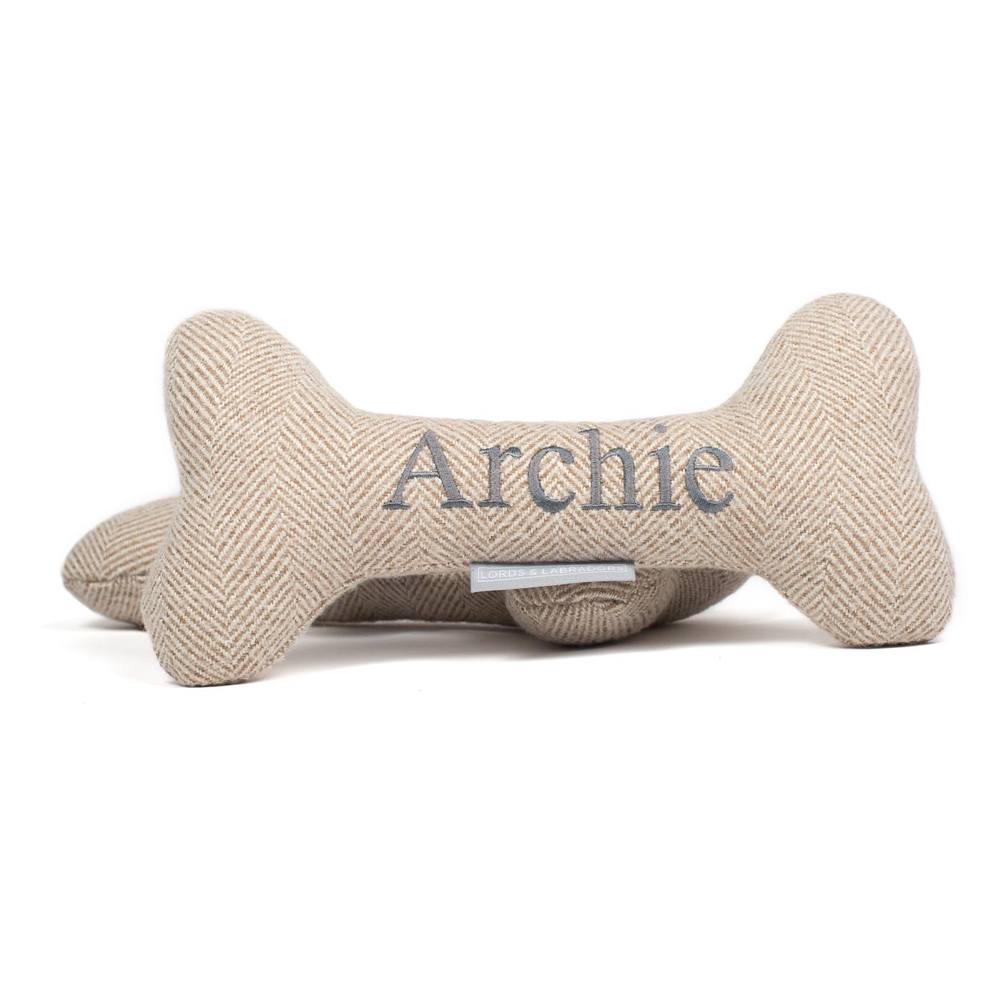 Bone Dog Toy in Herringbone Tweed by Lords & Labradors