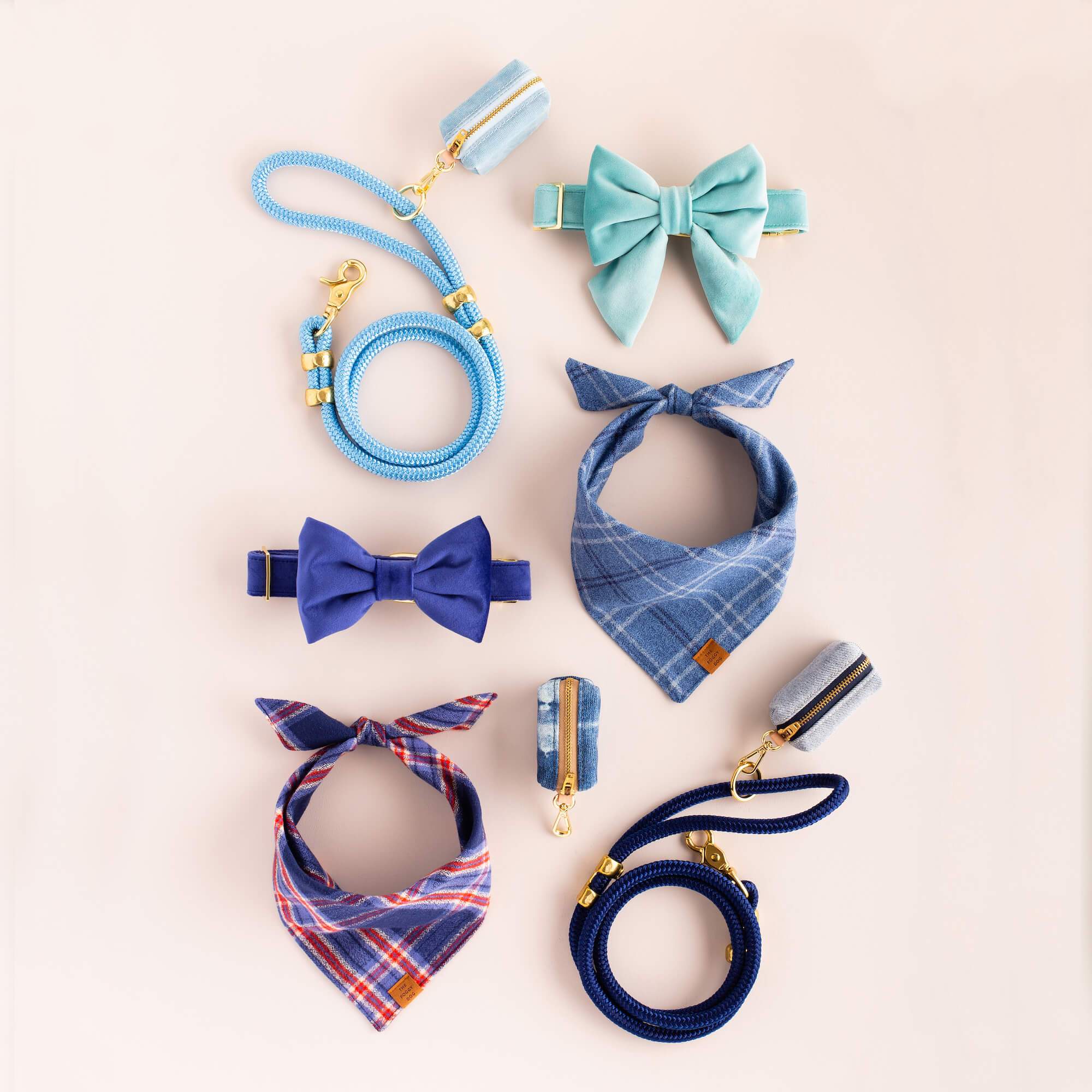 Powder Blue Marine Rope Dog Leash