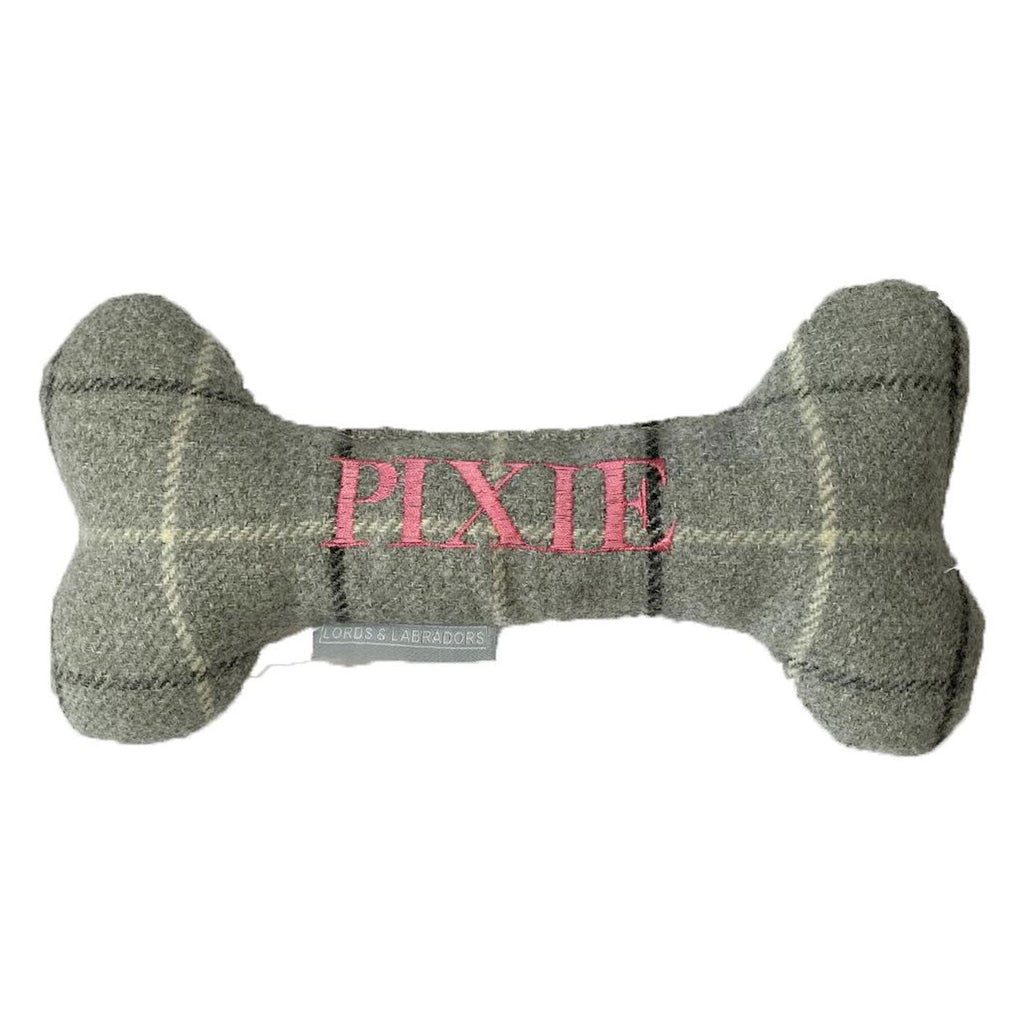 Bone Dog Toy in Balmoral Tweed by Lords and Labradors